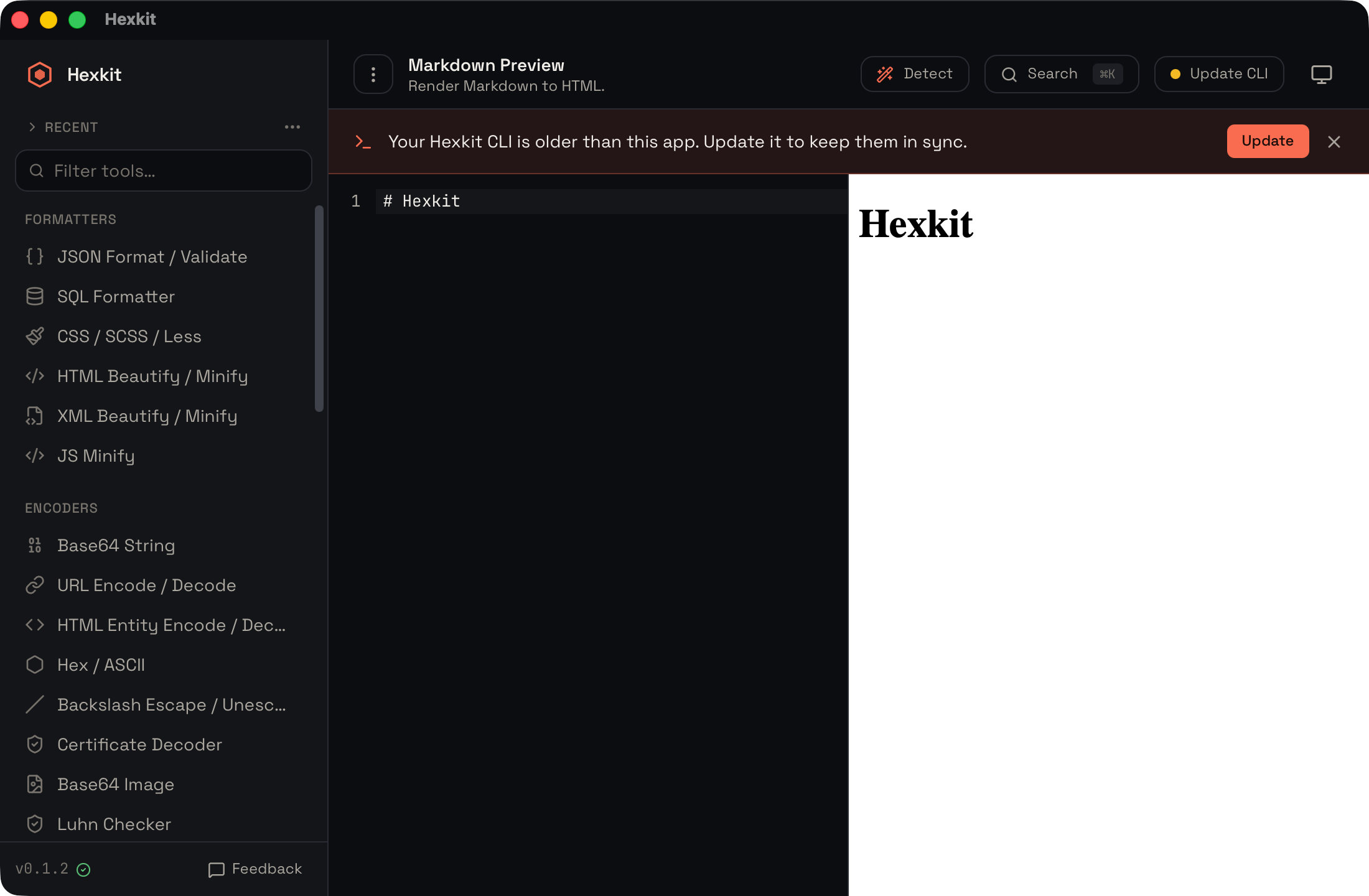Markdown preview interface screenshot